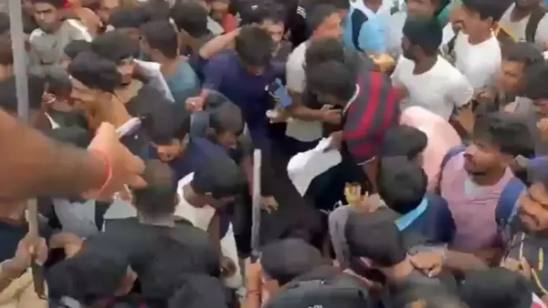 HYDRAA jobs Huge number of unemployed youth throng Sarurnagar Indoor Stadium in Hyderabad for HYDRAA jobs