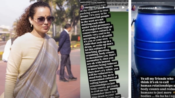 Kangana Ranaut Blue Drum Post Actress Slams Western Culture After Bengaluru Murder Case Full Details Kangana Ranaut Blue Drum Post Actress Slams Western Culture After Bengaluru Murder Case Full Details