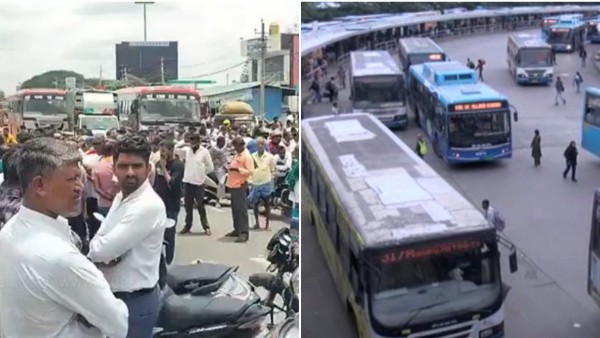 Karnataka Okkuta calling for a statewide 12-hour bandh today buses Bengaluru and Across the State Karnataka Okkuta calling for a statewide 12-hour bandh today buses Bengaluru and Across the State
