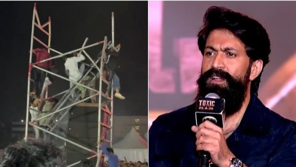 Mishap occurred during the pre release event of Yash starrer Toxic in Hyderabad Malla Reddy University
