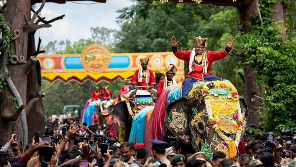 Mysuru Dasara 2026 Begins With Grand Traditional Welcome for Elephant Squad at Historic Palace Mysuru Dasara 2026 Begins With Grand Traditional Welcome for Elephant Squad at Historic Palace