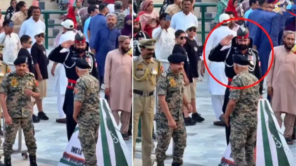 Pakistani soldier salutes Indian Army officer Pakistani soldier salutes Indian Army officer viral