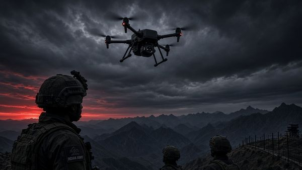 Pakistani Drone Incursion Attempt Foiled in Poonch Indian Army Escalates Border Surveillance Pakistani Drone Incursion Attempt Foiled in Poonch Indian Army Escalates Border Surveillance