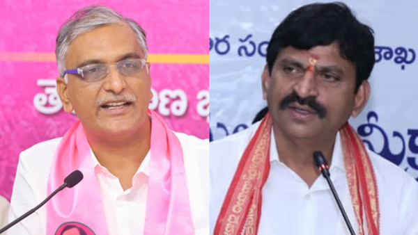 Ponguleti Srinivas Reddy Counters Harish Rao on Telangana 22A Prohibited Lands Row challenged harish rao Ponguleti Srinivas Reddy Counters Harish Rao on Telangana 22A Prohibited Lands Row challenged harish rao