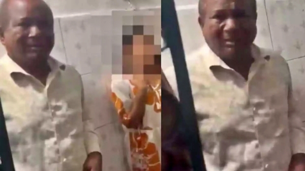 priest sanctum Assault on minor the sanctum sanctorum Ramachandrapuram locals catch the video viral