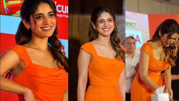 Priya Prakash Varrier responds calmly after a reporter questions her saffron dress at an event Details Priya Prakash Varrier responds calmly after a reporter questions her saffron dress at an event Details
