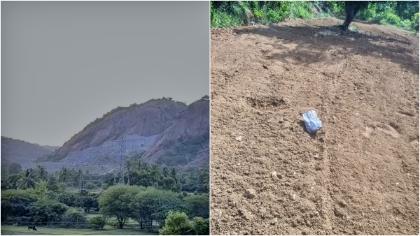 Puttur High-handedness of granite quarries Massive stone falls on a farmer ploughing his field