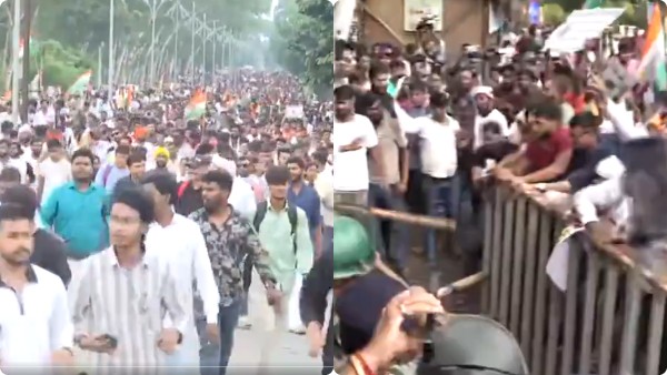 Jharkhand Protest Escalates as Thousands Breach Barricades Near Assembly Water Cannons Deployed Jharkhand Protest Escalates as Thousands Breach Barricades Near Assembly Water Cannons Deployed