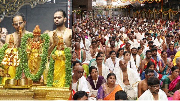 Tirumala Celebrates Pavitrotsavams with Snapana Tirumanjanam Malayappa Swamy Devotees eye feast Tirumala Celebrates Pavitrotsavams with Snapana Tirumanjanam Malayappa Swamy Devotees eye feast