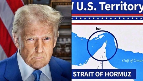 Trump shares sensational photo of the Strait of Hormuz as part of the US Strait of Hormuz iran news Trump shares sensational photo of the Strait of Hormuz as part of the US Strait of Hormuz iran news