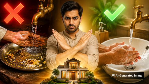 Vastu tips According to principles one should not wash their hands in the plate they have eaten from Vastu tips According to principles one should not wash their hands in the plate they have eaten from