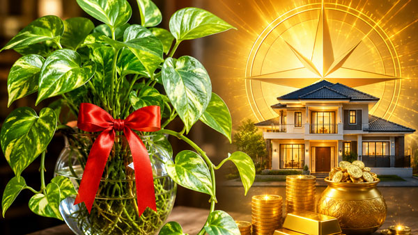 Vastu tips The secret revealed by Vastu Shastra about what happens when you tie a red ribbon to a money plant Vastu tips The secret revealed by Vastu Shastra about what happens when you tie a red ribbon to a money plant