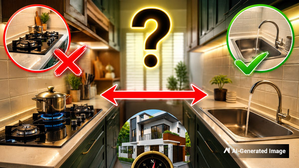 Vastu tips According to principles can the gas stove and the sink be placed opposite each other