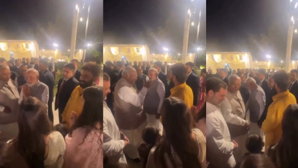 Viral Video PM Narendra Modi Greets Priyanka Gandhi Mallikarjun Kharge Joins with Funny Comment Viral Video PM Narendra Modi Greets Priyanka Gandhi Mallikarjun Kharge Joins with Funny Comment