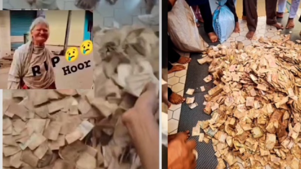 Viral Video Lakhs in Cash and Coins Found at Deceased Beggar House at Mandya in Karnataka Details