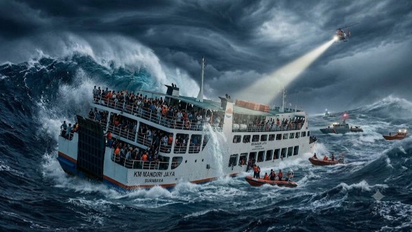 243 Aboard Indonesian Passenger Ship Lose contact in Java Sea Bad Weather Strikes Indonesia launch