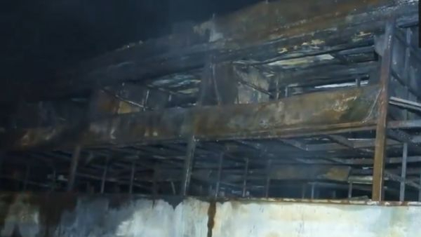 Horrific Bus Fire on Yamuna Expressway Near Jewar Airport Kills 9 Passengers Several Injured In UP