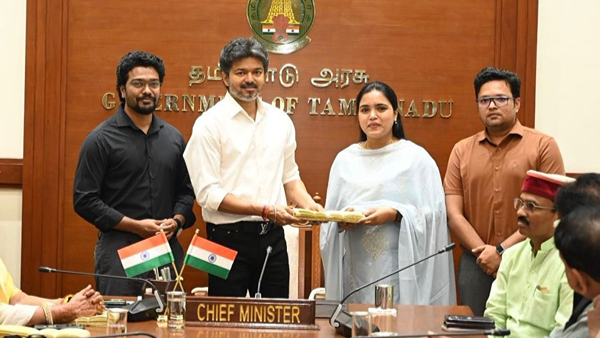 YSRCP MP Thanuja Rani Meets Tamil Nadu CM Vijay With Family Here s the Reason