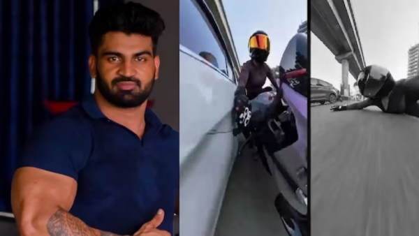 Gurugram Car hits female biker and flees incident in Gurugram sparked by a warning not to follow Gurugram Car hits female biker and flees incident in Gurugram sparked by a warning not to follow