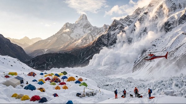 Nepal Avalanche Strikes Himlung Himal Base Camp Several Missing after experienced heavy snowfall Nepal Avalanche Strikes Himlung Himal Base Camp Several Missing after experienced heavy snowfall