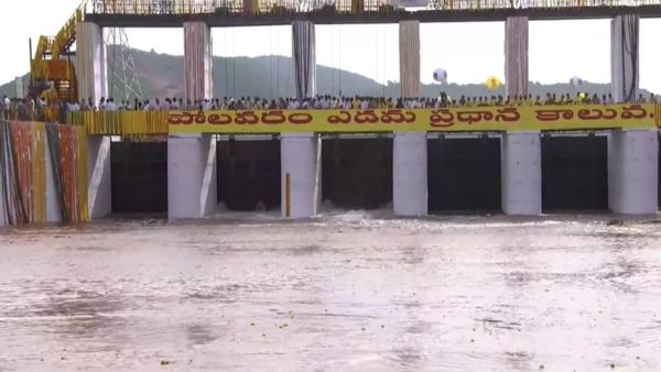 AP CM Chandrababu Naidu Releases Godavari Water to North Andhra via Polavaram Left Main Canal