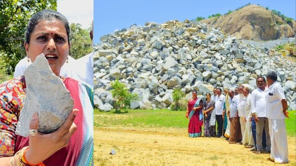 Former Minister RK Roja Slams MLA Gali Bhanu Prakash Over Illegal Quarrying in Cherlopalli Village