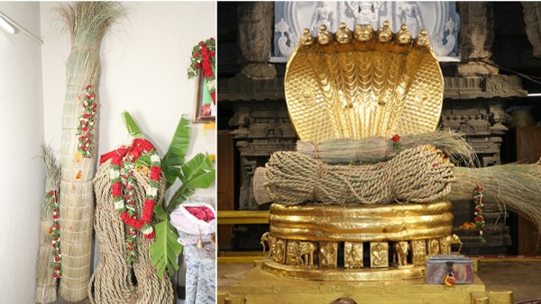 Tirumala Witnesses Divine Procession of Darbha Mats and Garuda Flag Rope Sacred Garuda Flag