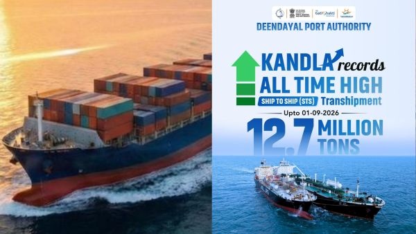 Maritime Growth Record DPA Kandla Handles All-Time High 12 7 MT Transhipment via Ship to Ship Operations
