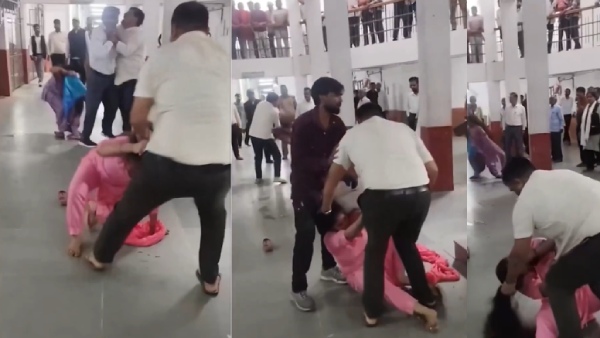 UP Shocking Video Husband Assaults Wife at Maharajganj Court assaulting after a maintenance hearing UP Shocking Video Husband Assaults Wife at Maharajganj Court assaulting after a maintenance hearing