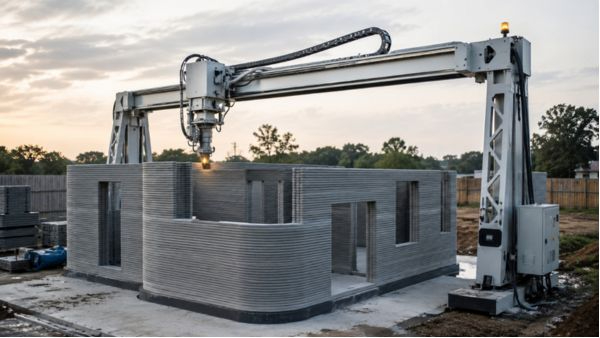 3D Concrete Printing Technology for Government Housing in AP CBRI to Build 100 Homes in Burripalem