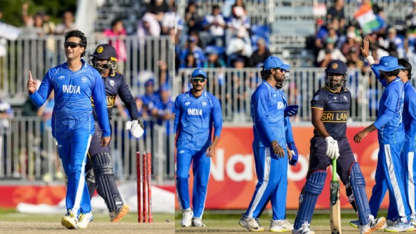 IND vs SL Abhishek Sharma Takes 2 Wickets in 5 Balls Sri Lanka Fold for 45 in Asian Games 2026 semi-final