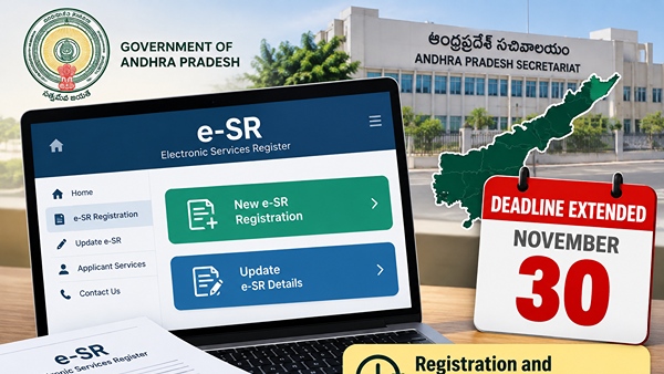 AP Govt Extends e-SR Registration Deadline to November 30 Over Technical Glitches