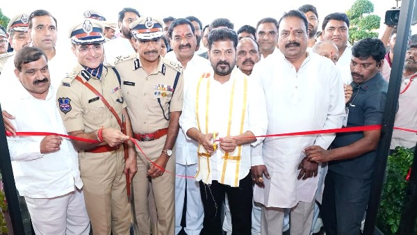 CM Revanth Reddy inaugurated the newly established Future City Police Commissionerate in Ibrahimpatnam CM Revanth Reddy inaugurated the newly established Future City Police Commissionerate in Ibrahimpatnam