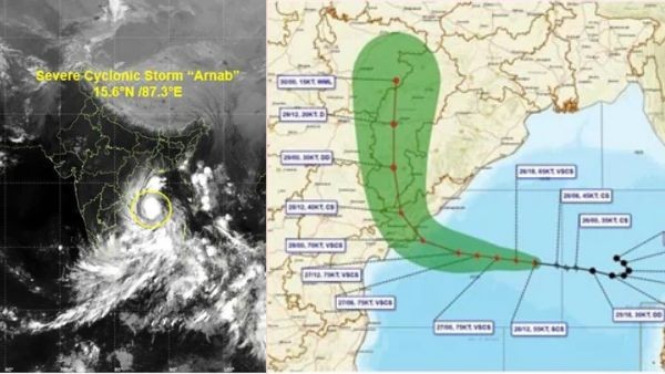 Severe Cyclone Arnab Hits Andhra Coast Red Alert Issued Extremely Heavy Rains amp amp School Holidays Declared
