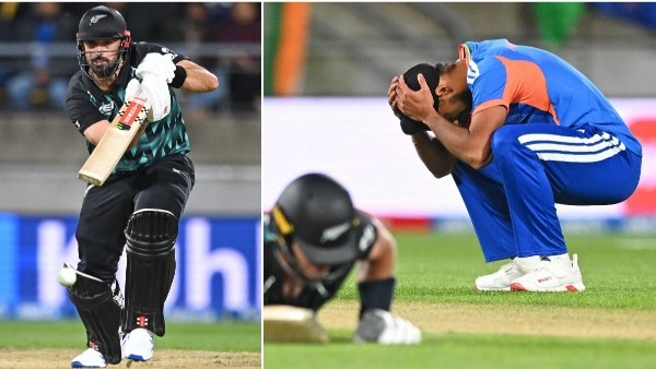 Daryl Mitchell smashes an unbeaten 89 from 52 balls New Zealand set target to India 199 Bhuvi failed Daryl Mitchell smashes an unbeaten 89 from 52 balls New Zealand set target to India 199 Bhuvi failed