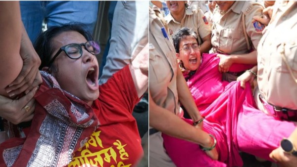 Delhi Police Detain Hundreds of Protesters Including Ex CM Atishi at Jantar Mantar Internet Suspended