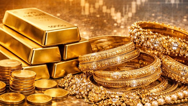 Gold rate 24K 22K and 18K dip marginally ongoing tensions oil price rally and weaken of Dollar