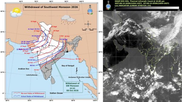 IMD Rain Alert Monsoon Retreat Triggers Thunderstorms and Heavy Spells in South and East India IMD Rain Alert Monsoon Retreat Triggers Thunderstorms and Heavy Spells in South and East India