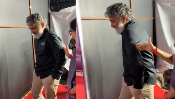 Rajamouli wife Rama Rajamouli playfully expressed annoyance with him the video has gone viral now