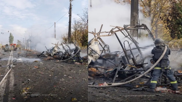 Russia attacks bus stop in the Kramatorsk Ukraine Donetsk region left 30 people dead 18 injured Russia attacks bus stop in the Kramatorsk Ukraine Donetsk region left 30 people dead 18 injured
