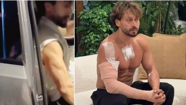 Tiger Shroff switching seats with his driver after the firing took wheel and rushed to hospital Tiger Shroff switching seats with his driver after the firing took wheel and rushed to hospital