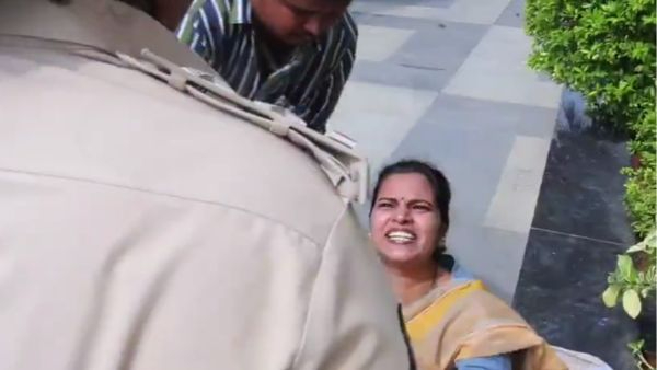 AP Local Body Elections Former Minister Vidadala Rajini Enraged After Police Push Her Down