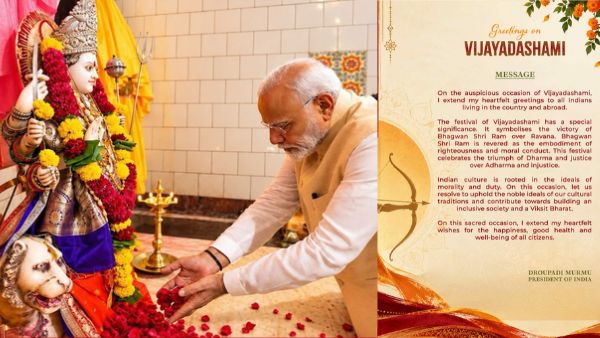 Prime Minister Narendra Modi and President Droupadi Murmu Extend Warm Vijayadashami Wishes to All