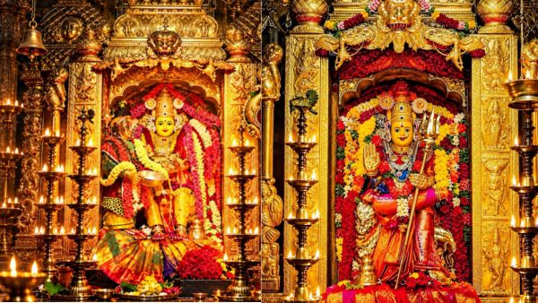 Vijayawada Indrakeeladri Day 3 Dasara Festivities Goddess Kanaka Durga Blesses as Sri Annapurna Devi Vijayawada Indrakeeladri Day 3 Dasara Festivities Goddess Kanaka Durga Blesses as Sri Annapurna Devi