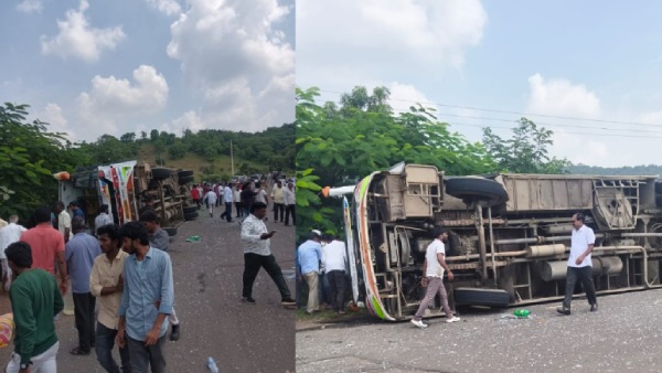 Vikarabad Bus Accident Private Bus Overturns in Ananthagiri Ghat 4 Women Killed Full Details Vikarabad Bus Accident Private Bus Overturns in Ananthagiri Ghat 4 Women Killed Full Details
