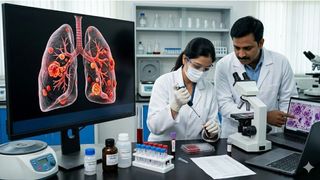 Lung cancer : ఒక రక్తపరీక్షతో కొన్నేళ్ల ముందే క్యాన్సర్ పసిగట్టొచ్చు తెలుసా..?