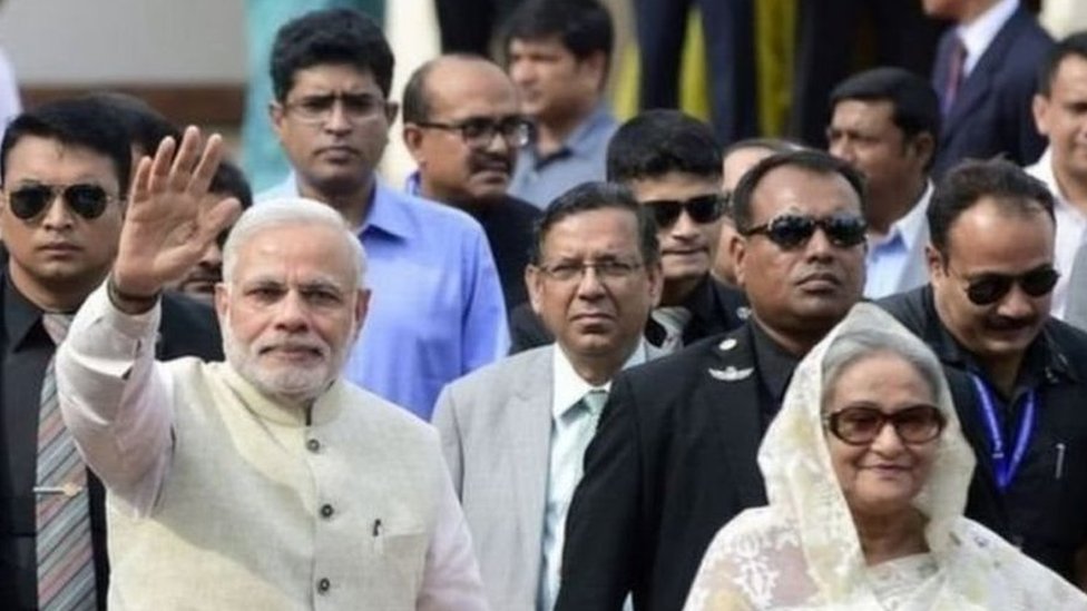 భారత ప్రధాని మోదీ, బంగ్లాదేశ్ ప్రధాని షేక్ హసీనా