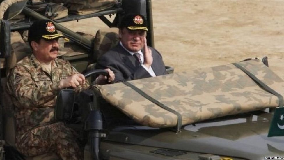 తాను అధికారంలోకి వచ్చిన ప్రతిసారి సైన్యం తనను పడగొట్టిందన్న కసి నవాజ్ షరీఫ్ లో ఉంది తాను అధికారంలోకి వచ్చిన ప్రతిసారి సైన్యం తనను పడగొట్టిందన్న కసి నవాజ్ షరీఫ్ లో ఉంది