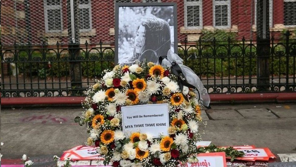 మియన్మార్ నిరసనల్లో యువతి మృతి