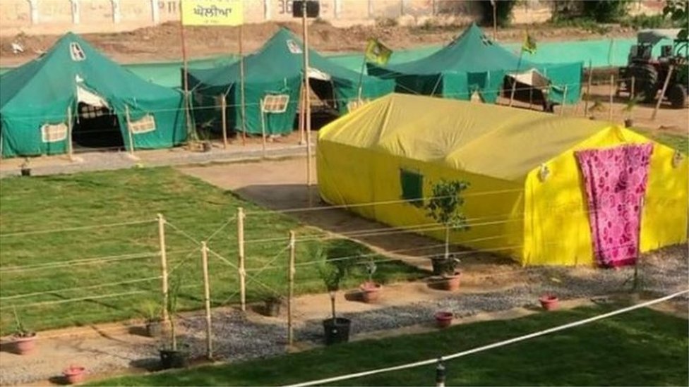 దిల్లీ సరిహద్దుల్లో రైతుల గుడారాలు